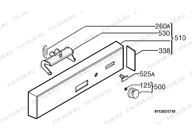 Взрыв-схема посудомоечной машины Aeg Electrolux F35090IW - Схема узла Command panel 037